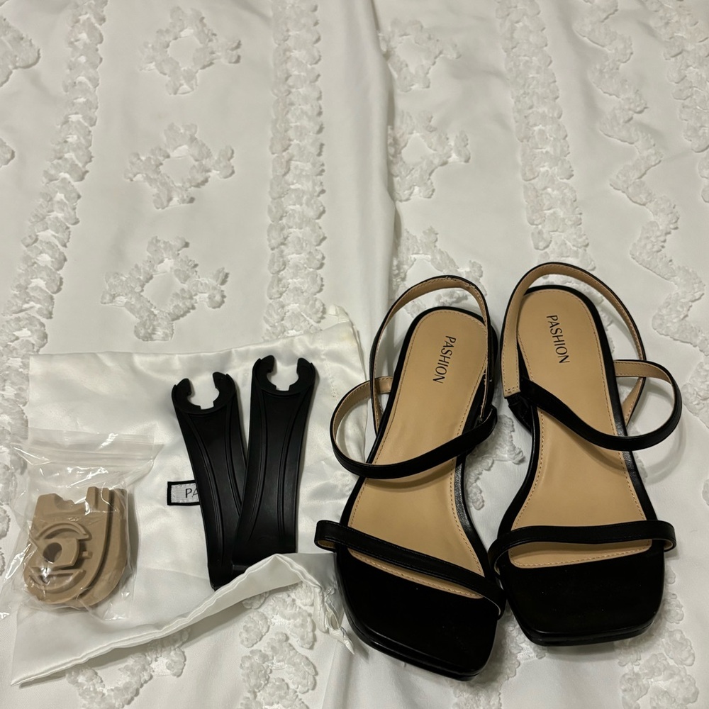 The Miranda black sandal convertible heels 7.5